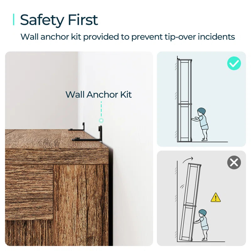 Kiwako Bookcase | Modern 5-Tier Open Storage Shelf