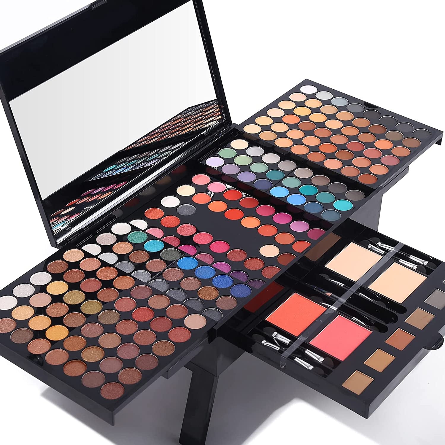 All in One Makeup Kit - Professional Eyeshadow, Lip Gloss, Concealer, Eyeliner, Contour, Eyebrow Powder, Face Blusher, Highlighter & Makeup Brushes for Women & Girls