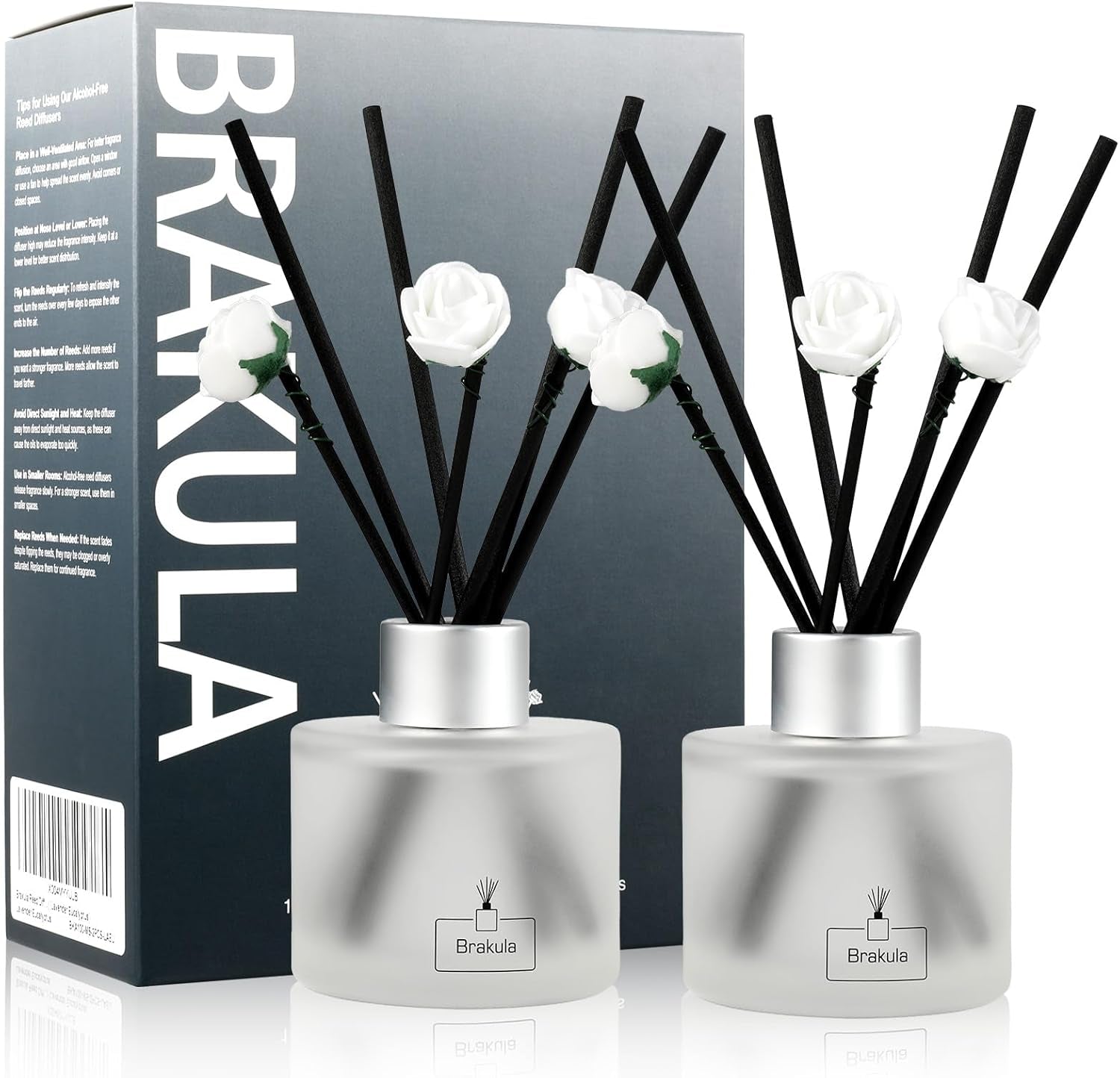 2-Pack Reed Diffuser Set | 6.76 Fl Oz Home & Bathroom Fragrance with 14 Sticks