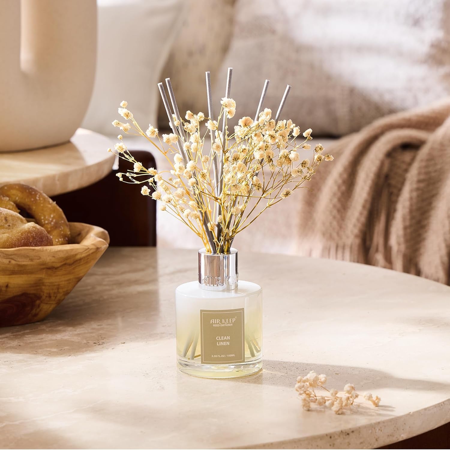 Clean Linen Reed Diffuser Set | Home Fragrance & Bathroom Decor