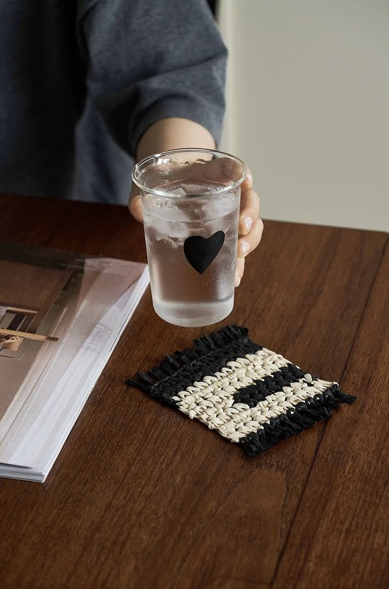 Handmade Nordic Woven Reed Placemats | Set of 4, Retro Elegant Table Setting