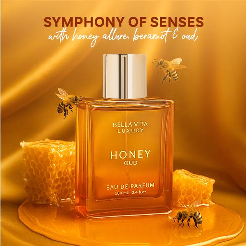 Tangled Temptation by Bellavita Luxury | Honey Oud & Blush | 2X100 Ml Unisex Perfume Set | Long Lasting EDP with Floral, Spicy, Woody & Musky Notes | Patchouli, Vanilla, Bergamot, Red Fruits & Sandalwood | Luxury, Vegan & Cruelty-Free