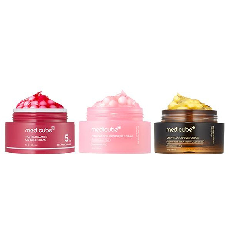 [Medicube] Mix & Match Boba Cream Set | Tiktok Viral Capsule Creams for Uneven Skin Tone, Glow Hydration, Korean Skincare, K-Beauty