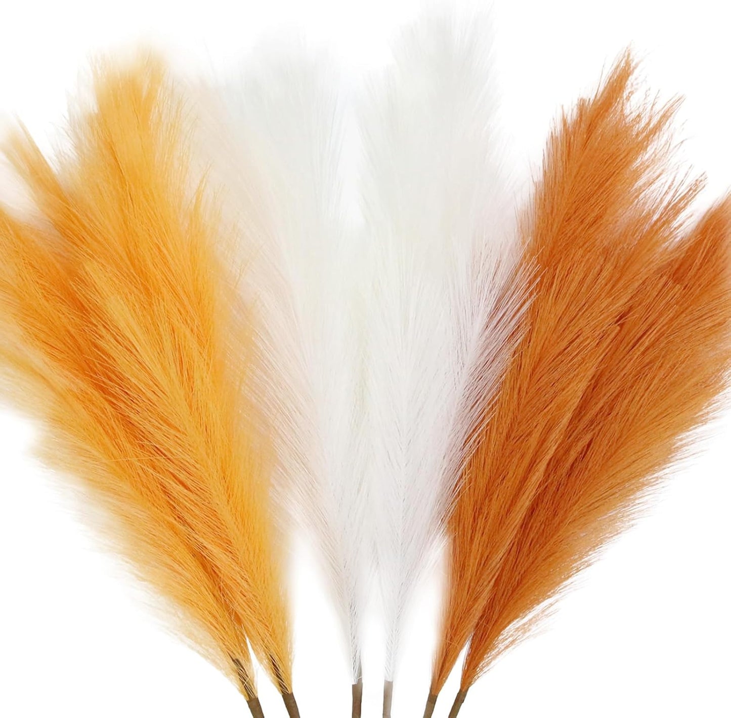 7-Pcs 38"/3.1FT Faux Pampas Grass Large Tall Fluffy Artificial Fake Flower Boho Decor Bulrush Reed Grass for Vase Filler Farmhouse Home Wedding Decor (Green)