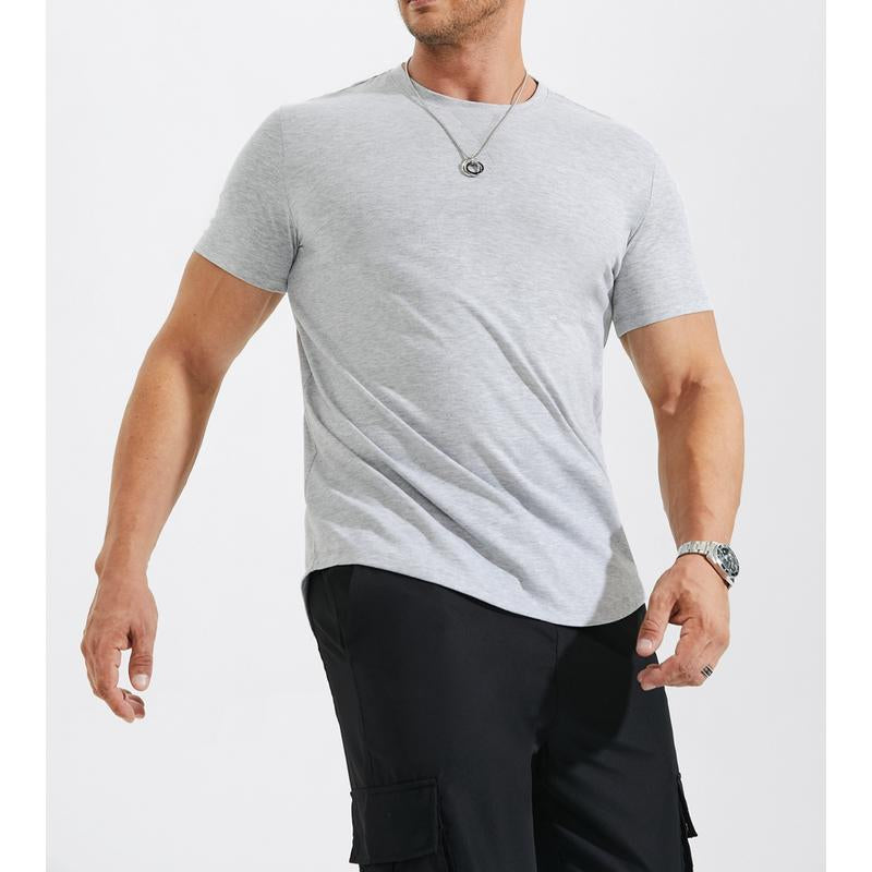 Dokotoo Men Mens 3 Pack Crewneck T-Shirts Short Sleeve Hipster Hip Hop Longline Classic Tee Tops