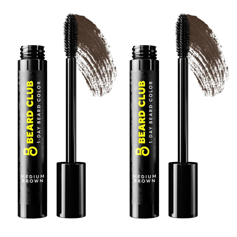 Beard Club One-Day Beard & Eyebrow Color - Available in Four Colors and Four Sizes - Temporary Color for Beard and Eyebrows, Covers Greys, Fills in Patches, and Enhances Volume - 30 Applications per Tube