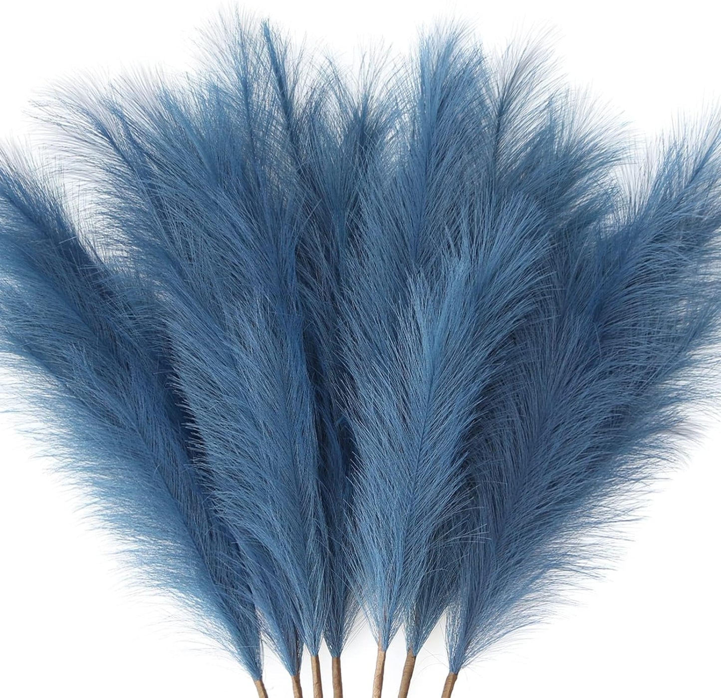 7-Pcs 38"/3.1FT Faux Pampas Grass Large Tall Fluffy Artificial Fake Flower Boho Decor Bulrush Reed Grass for Vase Filler Farmhouse Home Wedding Decor (Green)