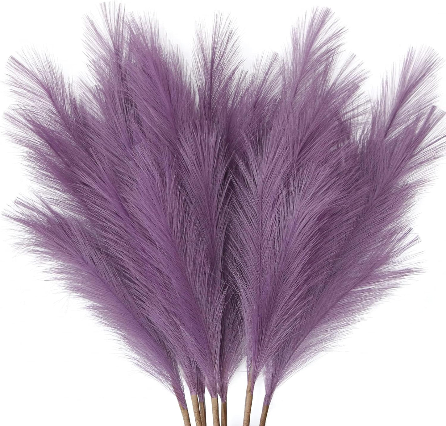 7-Pcs 38"/3.1FT Faux Pampas Grass Large Tall Fluffy Artificial Fake Flower Boho Decor Bulrush Reed Grass for Vase Filler Farmhouse Home Wedding Decor (Green)