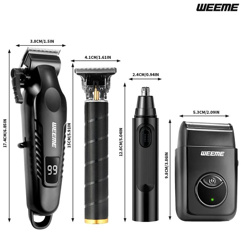 Professional Men'S Electric Shaver, Built-In Rechargeable Battery, T-Head Trimmer, Rechargeable Shaver Machine USB Charging, Perfect Gift for Him, Shaver Set