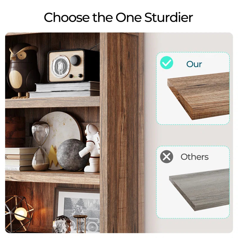 Kiwako Bookcase | Modern 5-Tier Open Storage Shelf