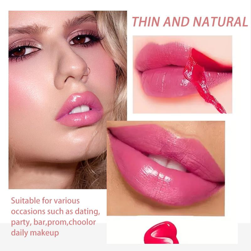 Tear off Glossy Lipstick, Natural Moisturizer , Not Easy to Peel Off, Non Stick to the Cup, Lightweight, Bright Valentine'S Day Color Hydrate Care Cosmetics