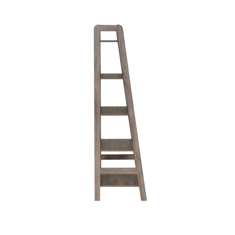 Eiland Ladder Bookcase | Modern 5-Tier Leaning Storage Shelf