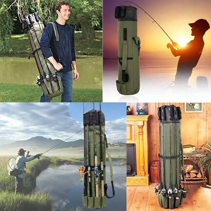Multi-Function Fishing Pole Bag, Portable Fishing Tool Organizing Bag, Outdoor Fishing Accessory