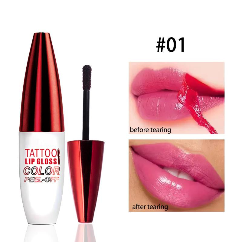 Tear off Glossy Lipstick, Natural Moisturizer , Not Easy to Peel Off, Non Stick to the Cup, Lightweight, Bright Valentine'S Day Color Hydrate Care Cosmetics