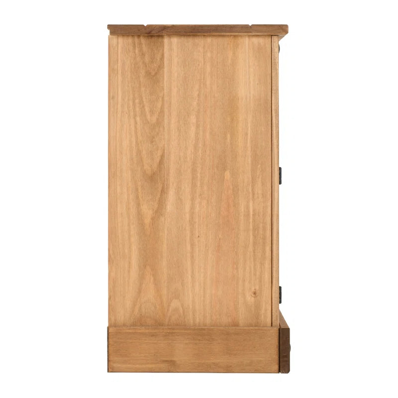 Odelie Solid Wood Farmhouse Buffet Cabinet Sideboard 2 Doors 5 Drawers