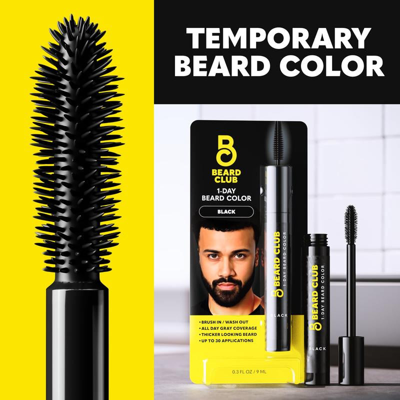 Beard Club One-Day Beard & Eyebrow Color - Available in Four Colors and Four Sizes - Temporary Color for Beard and Eyebrows, Covers Greys, Fills in Patches, and Enhances Volume - 30 Applications per Tube