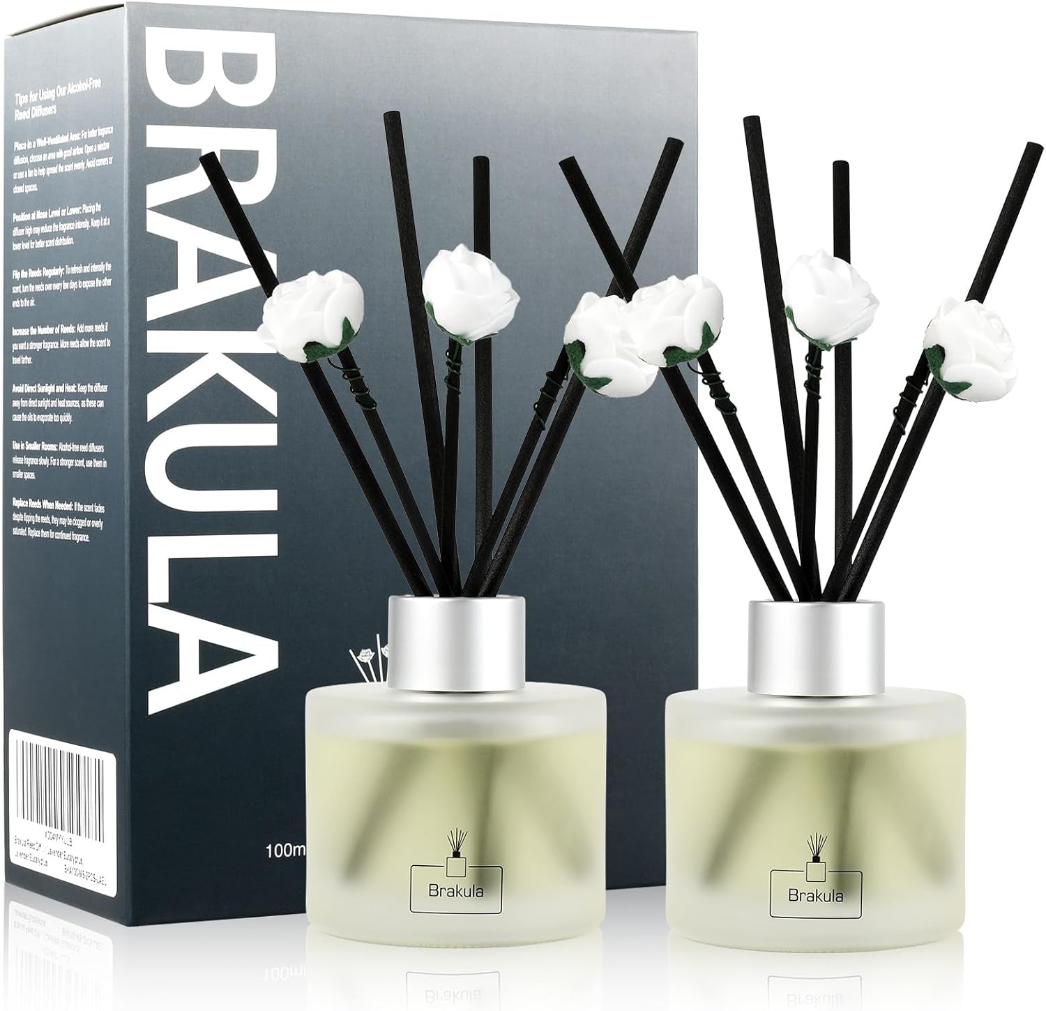 2-Pack Reed Diffuser Set | 6.76 Fl Oz Home & Bathroom Fragrance with 14 Sticks