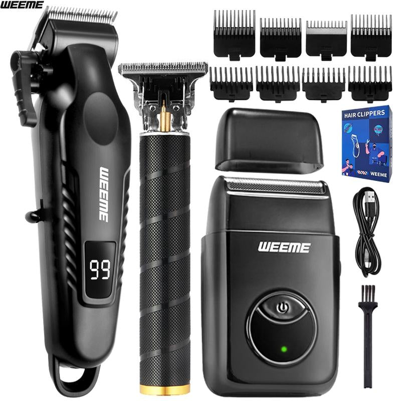 Professional Men'S Electric Shaver, Built-In Rechargeable Battery, T-Head Trimmer, Rechargeable Shaver Machine USB Charging, Perfect Gift for Him, Shaver Set