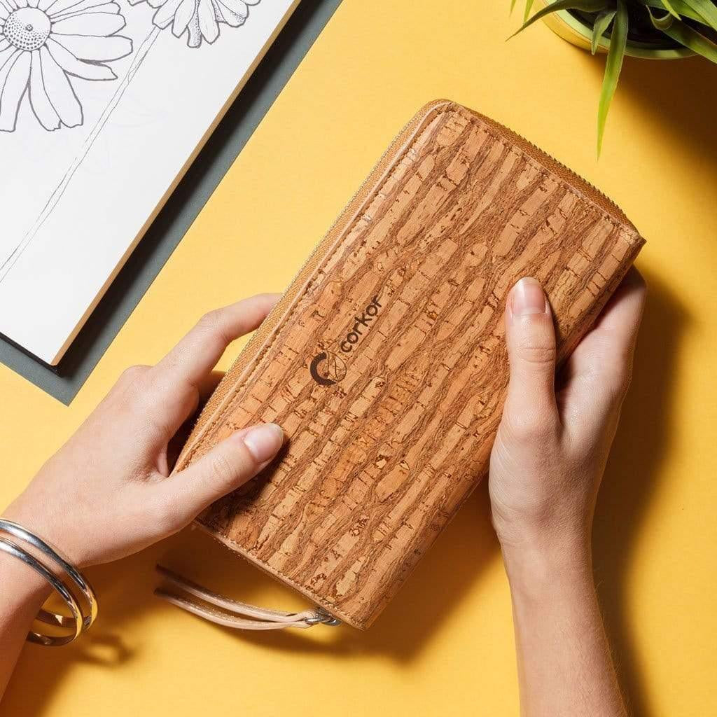 Women’s Long Cork Wallet | Eco-Friendly Slim Design